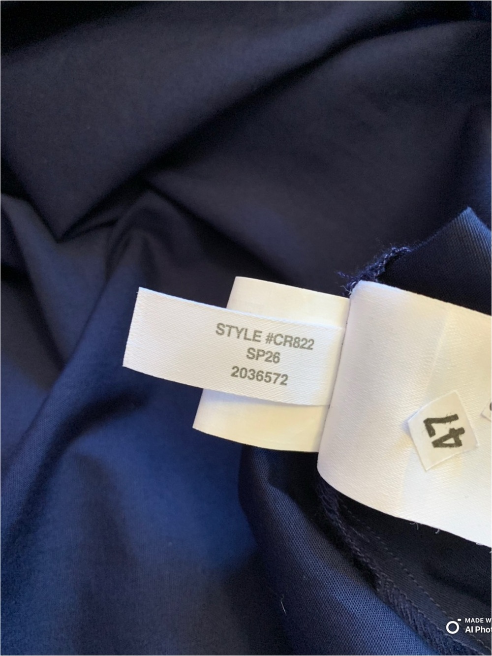 J Crew Factory Medium TALL Navy Blue Striped Collared Knit Dress NWT Pockets - Picture 13 of 16